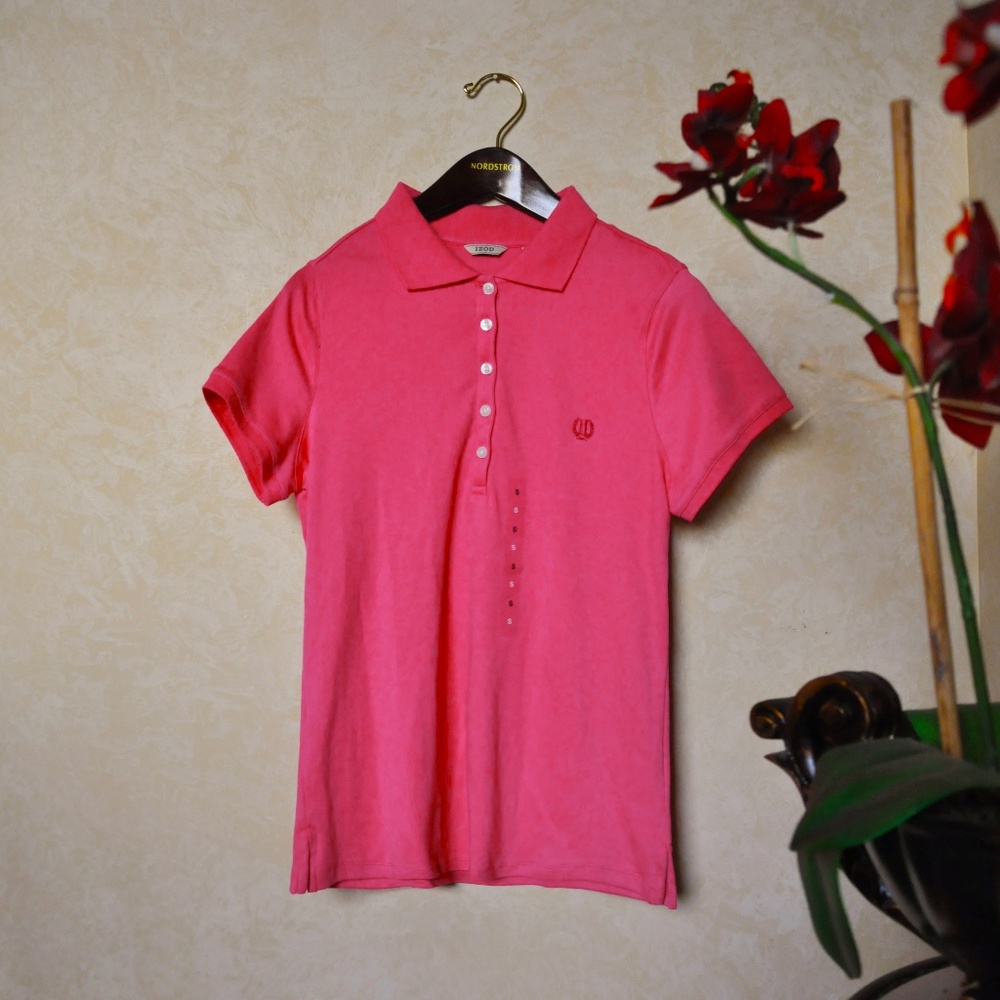 NWT Izod Pink Pique Polo